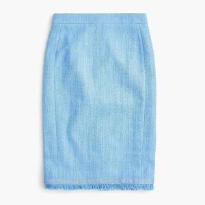 No. 2 Tweed Pencil Skirt w/ Fringe Hem!